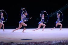 Bakıda bədii gimnastika üzrə Dünya Kuboku iştirakçılarının podium məşqləri başlayıb (FOTO)