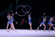 Bakıda bədii gimnastika üzrə Dünya Kuboku iştirakçılarının podium məşqləri başlayıb (FOTO)