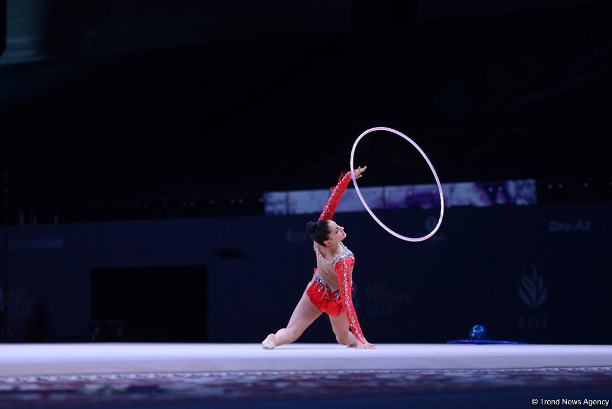 Bədii gimnastika üzrə Dünya Kuboku yarışlarında ən yaxşı məqamlar (FOTO)