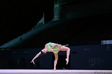 Bədii gimnastika üzrə Dünya Kuboku yarışlarında ən yaxşı məqamlar - ikinci gün (FOTO)