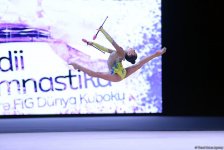 Bakıda bədii gimnastika üzrə Dünya Kuboku yarışlarının ikinci gününə start verilib (FOTO)