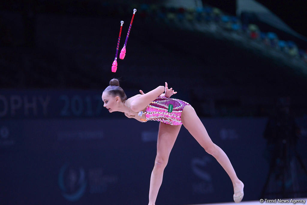 Bədii gimnastika üzrə Dünya Kuboku yarışlarında (FOTO)