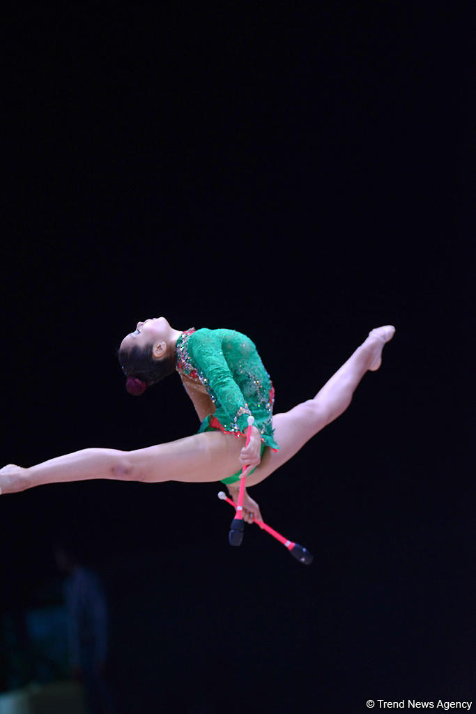 Bədii gimnastika üzrə Dünya Kuboku yarışlarında (FOTO)