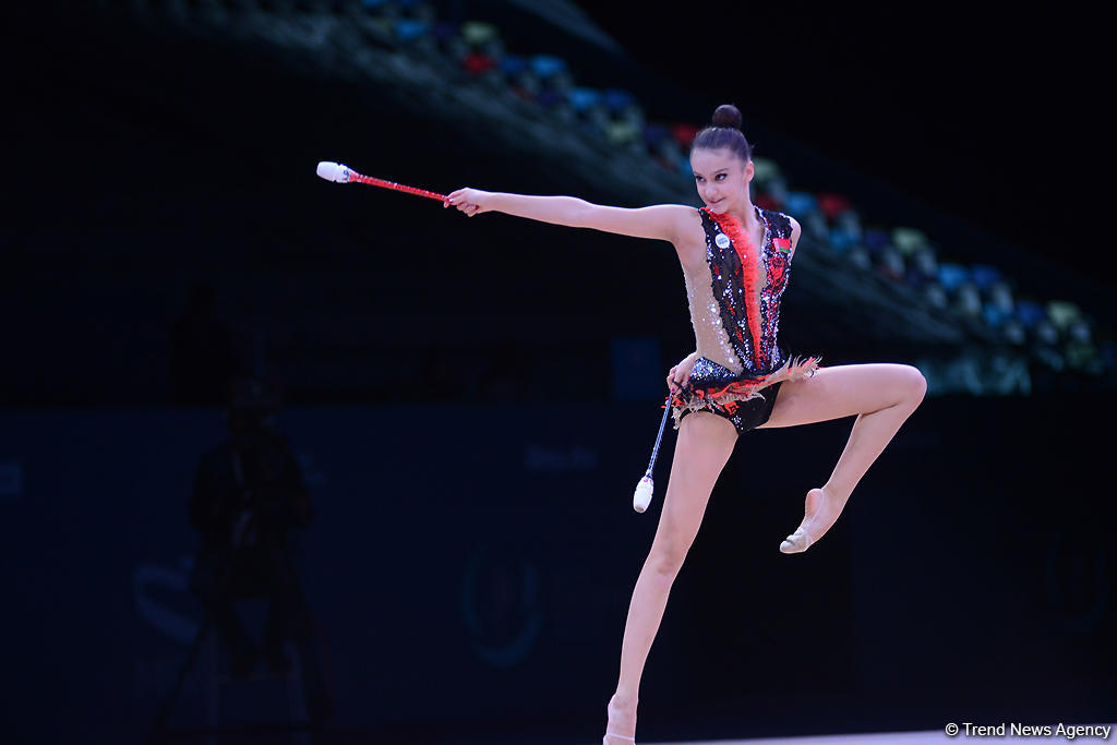 Bakıda bədii gimnastika üzrə Dünya Kubokunda final yarışlarına start verilib (FOTO)