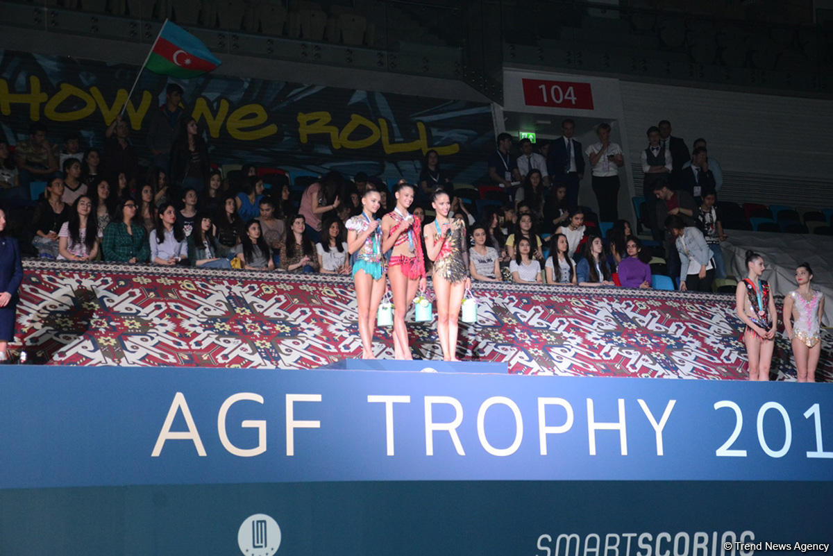 В Баку прошла церемония награждения победителей финалов Кубка мира по художественной гимнастике в индивидуальных выступлениях (ФОТО)
