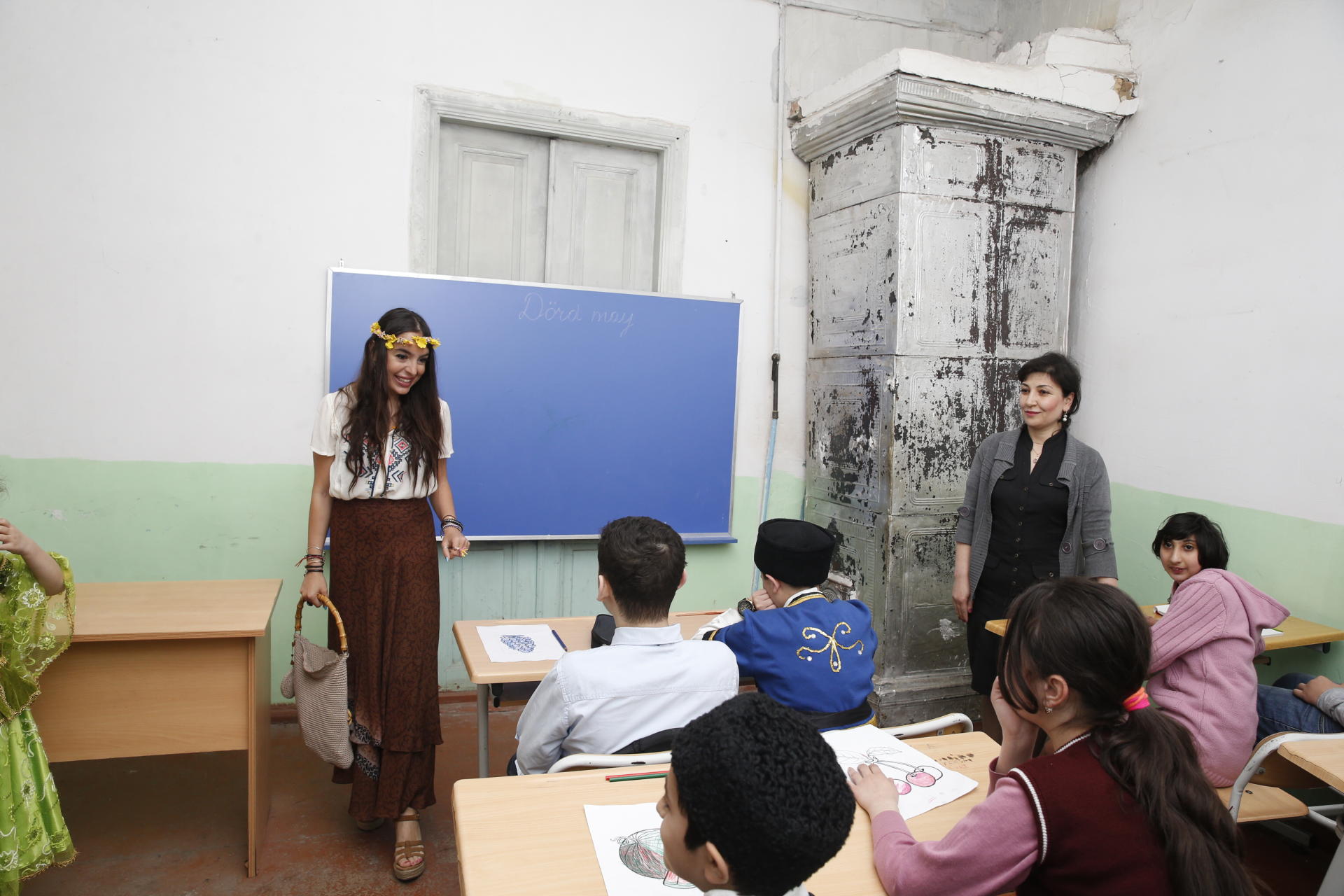 Вице-президент Фонда Гейдара Алиева Лейла Алиева посетила школу для детей с ограниченными возможностями здоровья (ФОТО) - Gallery Image