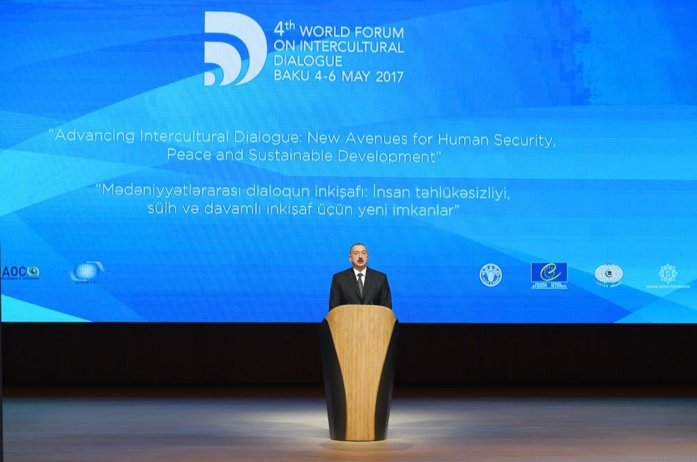 Prezident İlham Əliyev: Ümumdünya Mədəniyyətlərarası Dialoq Forumu qlobal beynəlxalq tədbirə çevrilib (YENİLƏNİB-5)