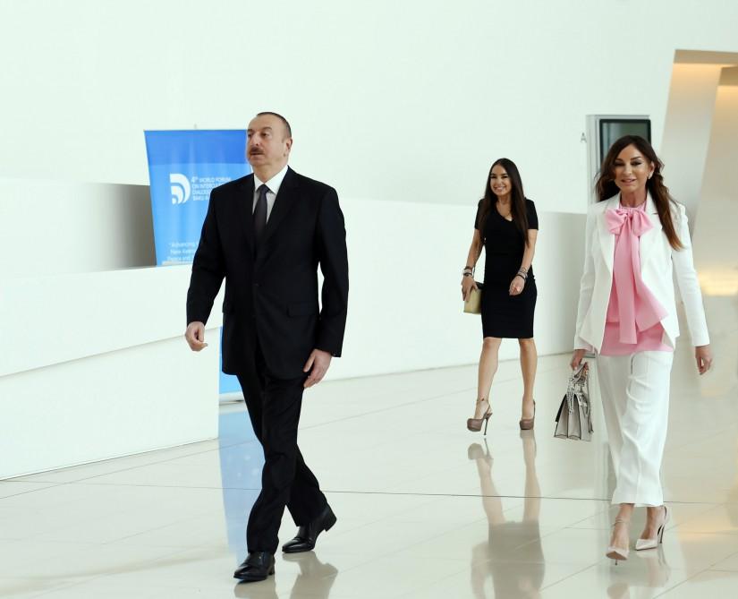 Azerbaijani president, first lady attending 4th World Forum on Intercultural Dialogue (PHOTO)