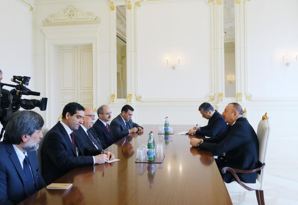 Ilham Aliyev meets delegation led by Turkish minister (PHOTO)