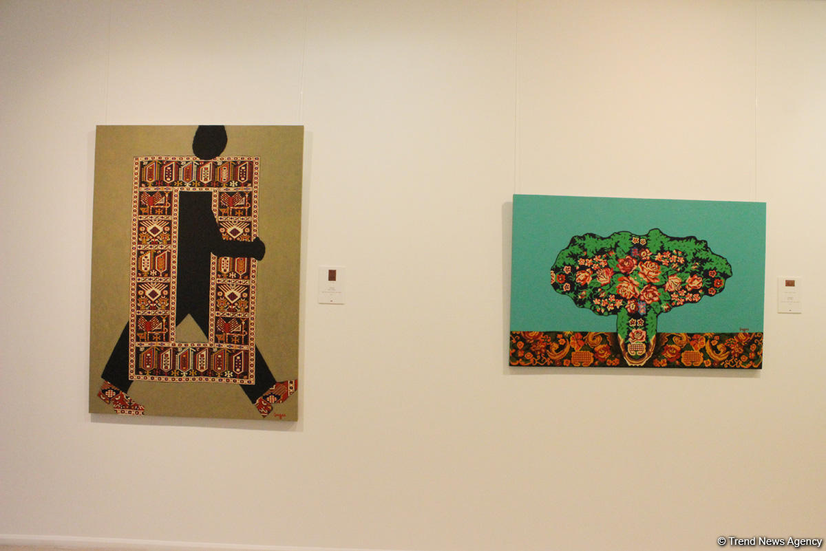 В Баку открылась выставка Вугара Мурадова "Сходства", посвященная ковровому искусству (ФОТО) - Gallery Image