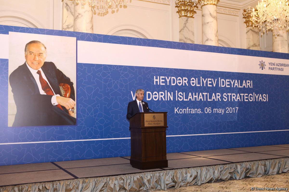 YAP-ın  təşkilatçılığı ilə “Heydər Əliyev ideyaları və dərin islahatlar strategiyası” mövzusunda konfrans keçirilib (FOTO)