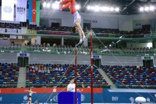 Bakı-2017: Milli Gimnastika Arenasında gimnastların podium məşqləri başlayıb (FOTO)