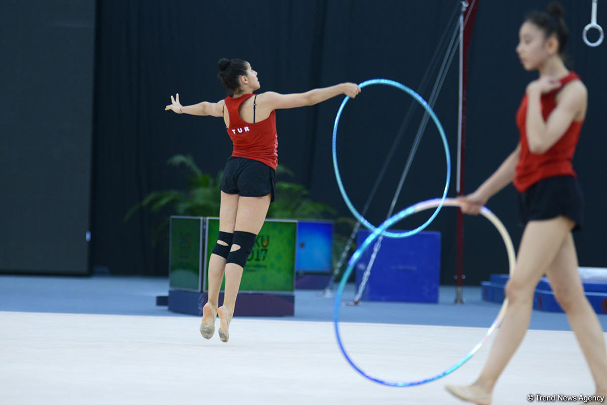 Baku 2017: Rhythmic gymnastics podium training kicks off (PHOTOS)