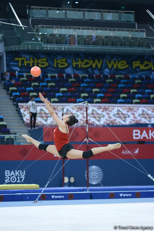 Baku 2017: Rhythmic gymnastics podium training kicks off (PHOTOS)