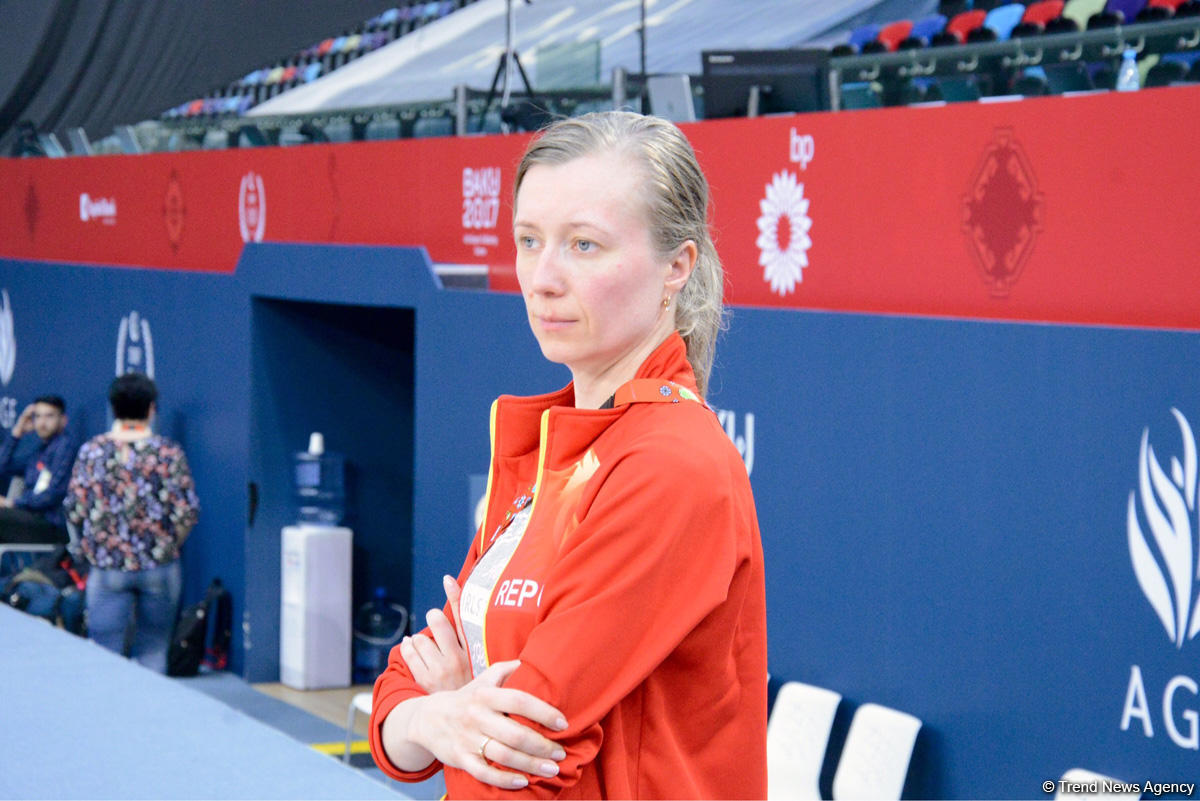 Bakı-2017: Milli Gimnastika Arenasında gimnastların podium məşqləri başlayıb (FOTO)