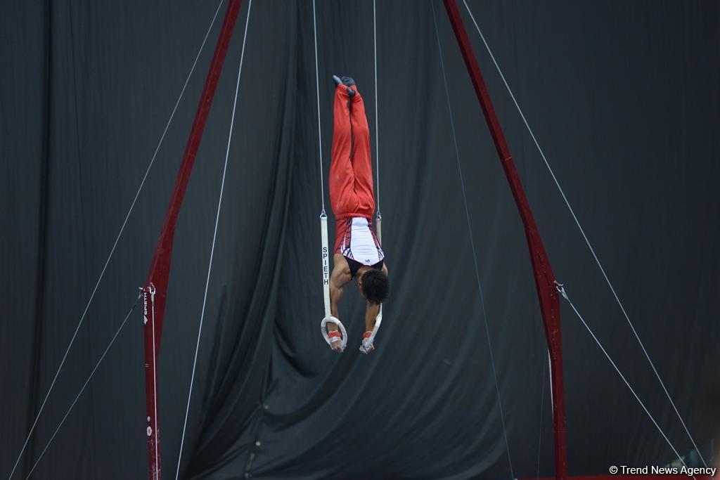 Подиумные тренировки спортивных гимнастов в рамках Игр исламской солидарности в Баку (ФОТОРЕПОРТАЖ)