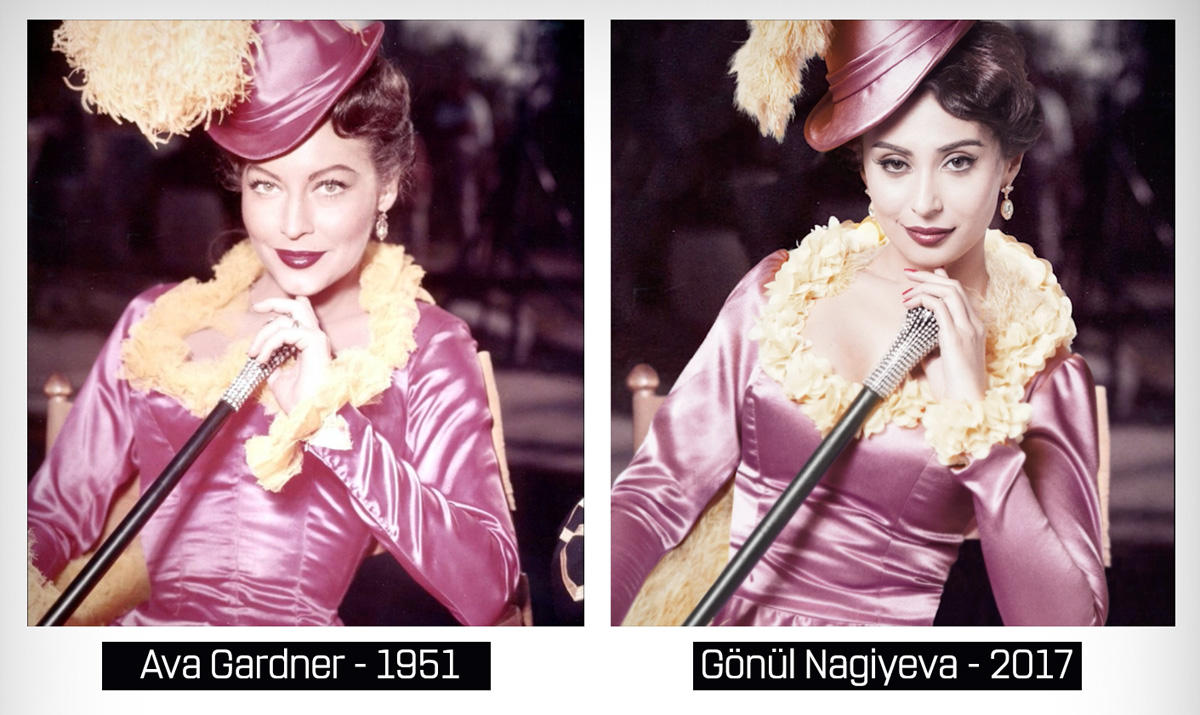Точь-в-точь! Кенуль Нагиева преобразилась в легендарных красавиц 30-50-х годов (ФОТО/ВИДЕО)