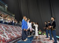 Первый вице-президент Мехрибан Алиева наградила победителей соревнований по художественной гимнастике Исламиады (ФОТО)