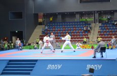 IV İslam Həmrəyliyi Oyunları çərçivəsində karate üzrə yarışlar keçirilir (FOTOREPORTAJ)