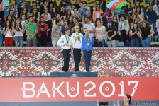Bakı-2017: Bədii gimnastika üzrə fərdi yarışların qalibləri mükafatlandırılıb (FOTO)
