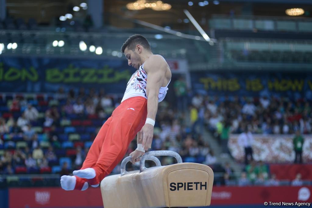 Azerbaijani gymnast wins pommel horse gold at Baku 2017