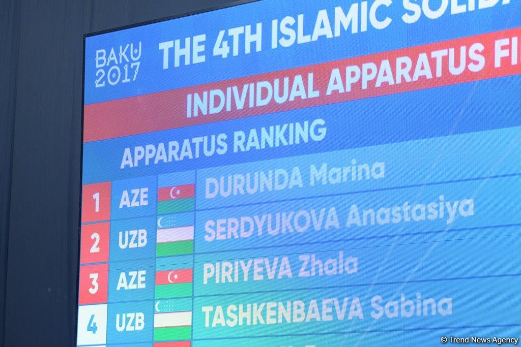 IV İslam Həmrəyliyi Oyunlarında bədii gimnastika üzrə finallar başlayır (FOTO)