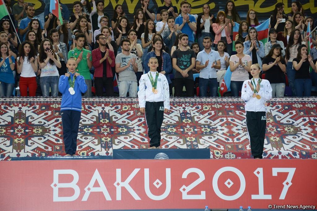 Award ceremony held for winners in rhythmic gymnastics at Baku 2017 (PHOTO)