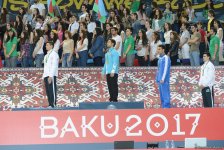 IV İslam Həmrəyliyi Oyunlarında idman gimnastikası üzrə fərdi yarışların qalibləri mükafatlandırılıb (FOTO)