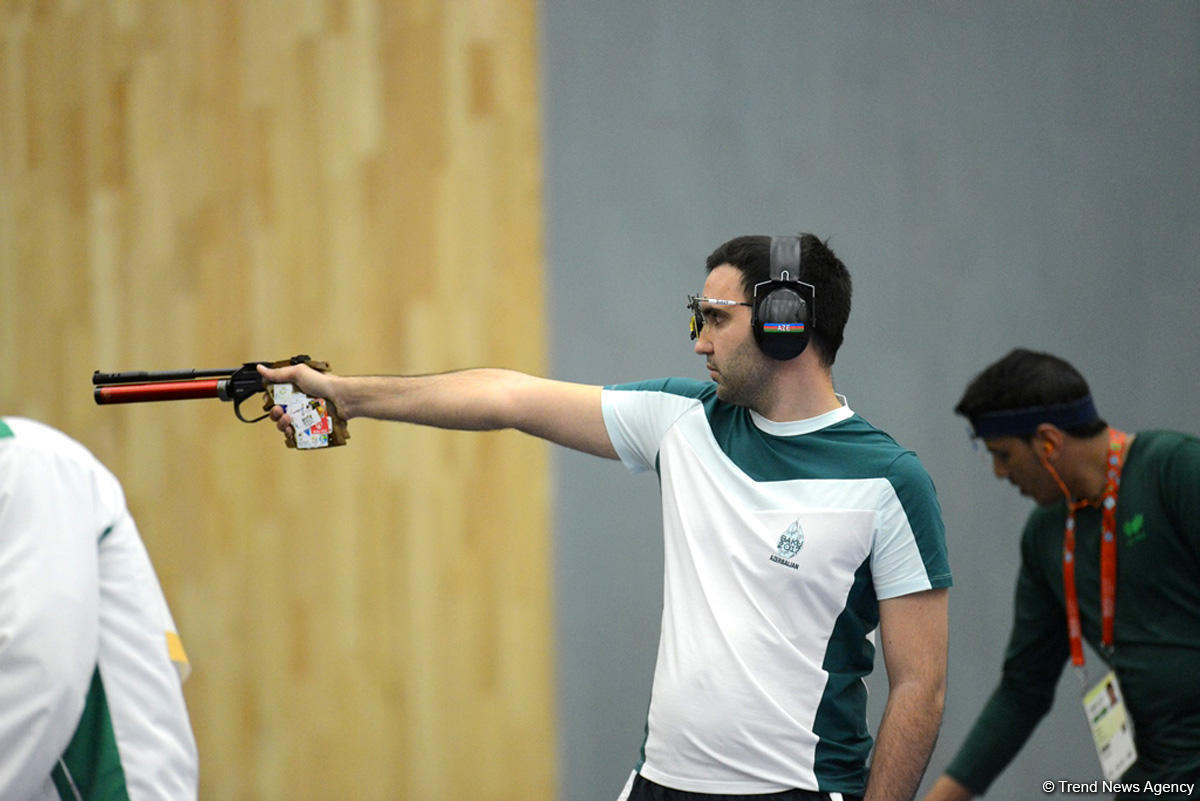 В рамках IV Игр исламской солидарности проходят соревнования по стрельбе из пистолета  (ФОТОРЕПОРТАЖ) - Gallery Image
