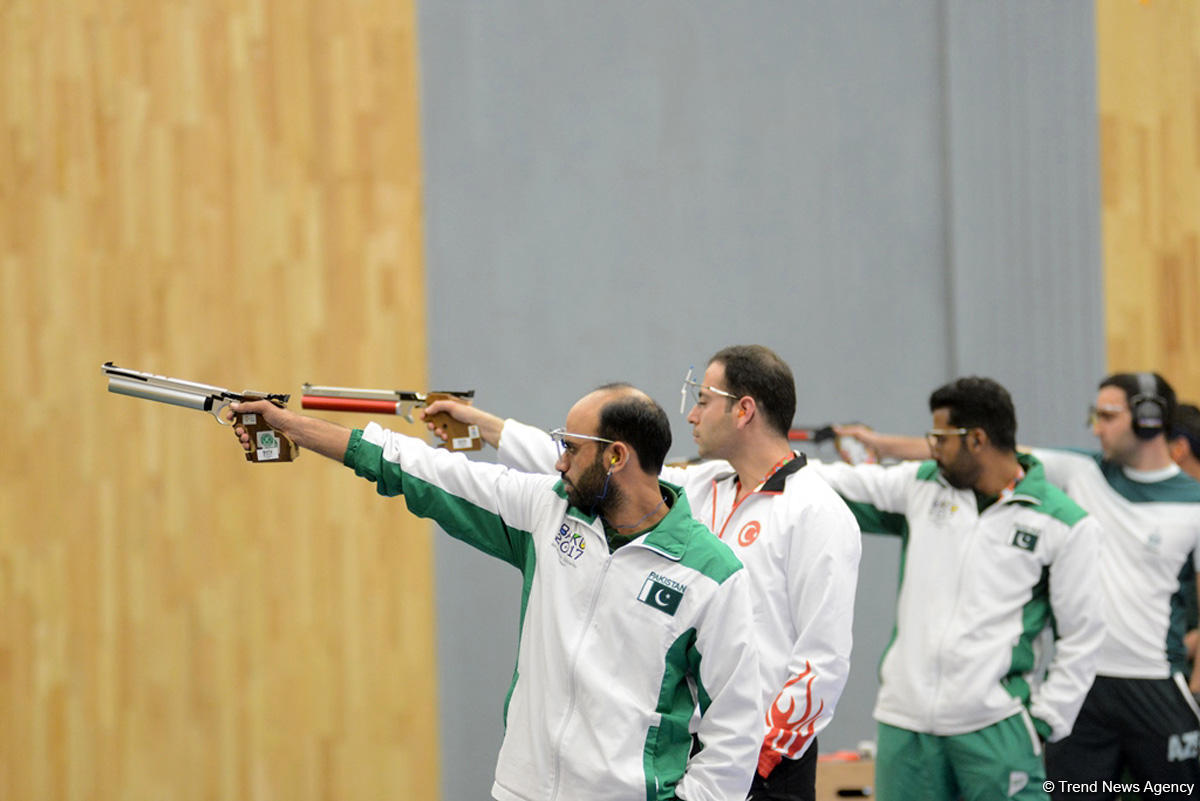 В рамках IV Игр исламской солидарности проходят соревнования по стрельбе из пистолета  (ФОТОРЕПОРТАЖ) - Gallery Image