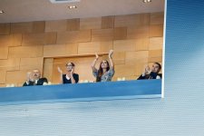 Prezident İlham Əliyev IV İslam Həmrəyliyi Oyunlarında qalib gələn taekvandoçulara medalları təqdim edib (FOTO) (VİDEO)
