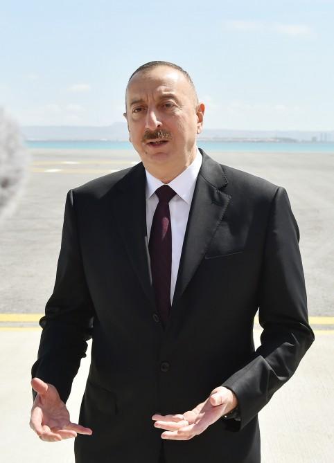 Президент Азербайджана принял участие в церемонии открытия полупогружной буровой установки "Гейдар Алиев" (ФОТО)