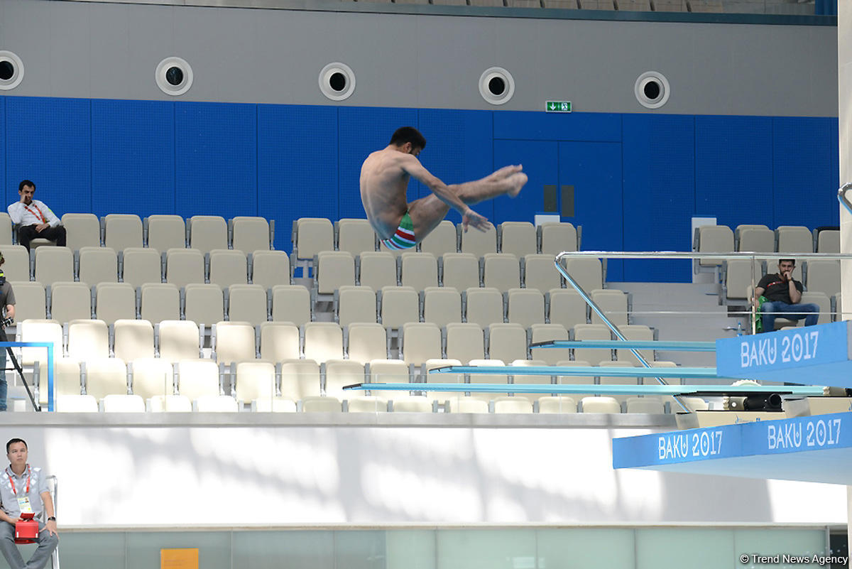 В рамках IV Игр исламской солидарности проходят соревнования по прыжкам в воду (ФОТОРЕПОРТАЖ) - Gallery Image
