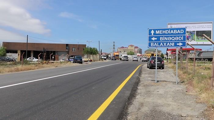Binəqədi-Mehdiabad yolu yenidən qurularaq istifadəyə verildi (VİDEO/FOTO)