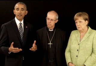 Меркель и Обама записали совместное видеообращение в поддержку жителей Манчестера (ВИДЕО)