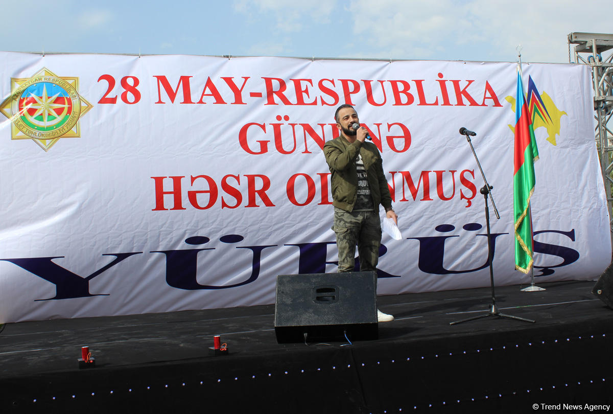 28 May - Respublika Günü münasibətilə yürüş keçirilib (FOTO)