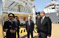Ilham Aliyev attends ceremony to launch “Jabrayil”, “Gubadli” ships (PHOTO)