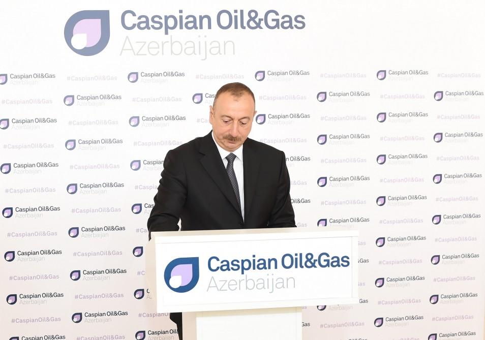 Azerbaijani president, his spouse attend opening of Caspian Oil & Gas Exhibition and Conference 2017 (PHOTO)