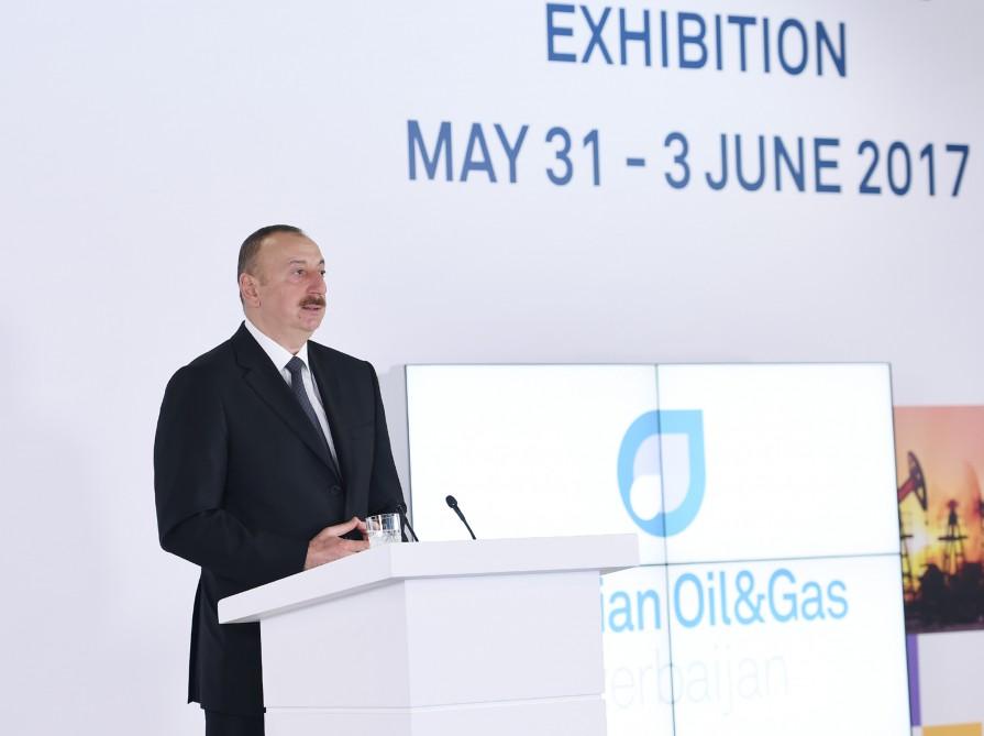 Azerbaijani president, his spouse attend opening of Caspian Oil & Gas Exhibition and Conference 2017 (PHOTO)
