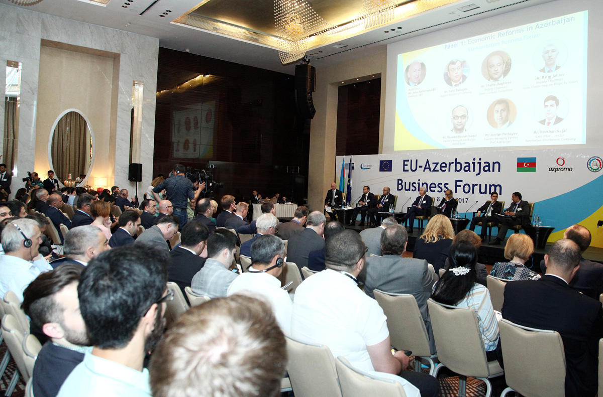 Azərbaycan – Avropa İttifaqı biznes forumu keçirilib (FOTO)