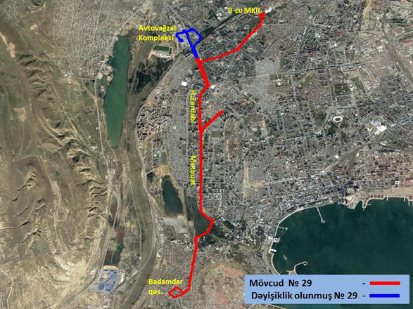 В Баку внесены изменения в еще один автобусный маршрут