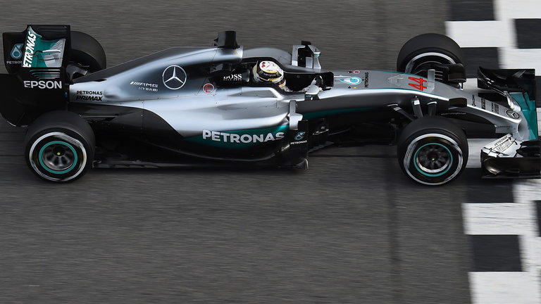 Dominant Hamilton wins 1,000th race in Mercedes one-two