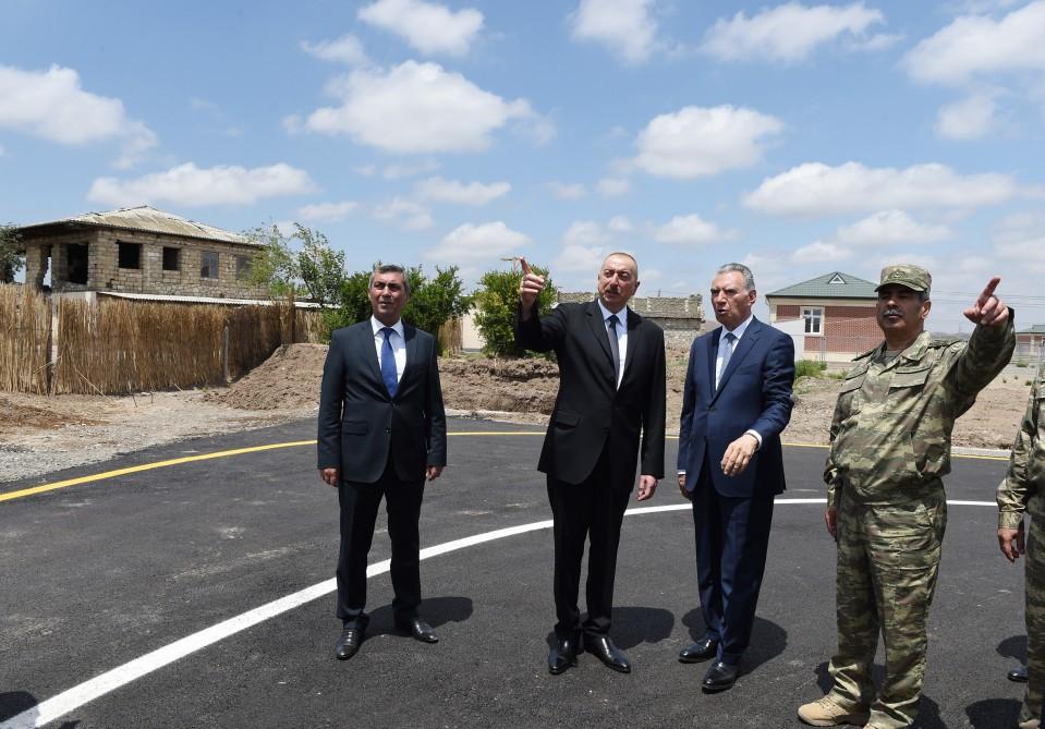 Ilham Aliyev views reconstruction work in Jojug Marjanli village (PHOTO)