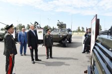 Prezident İlham Əliyev Daxili Qoşunların Şirvan şəhərindəki hərbi hissəsinin açılışında iştirak edib (FOTO)