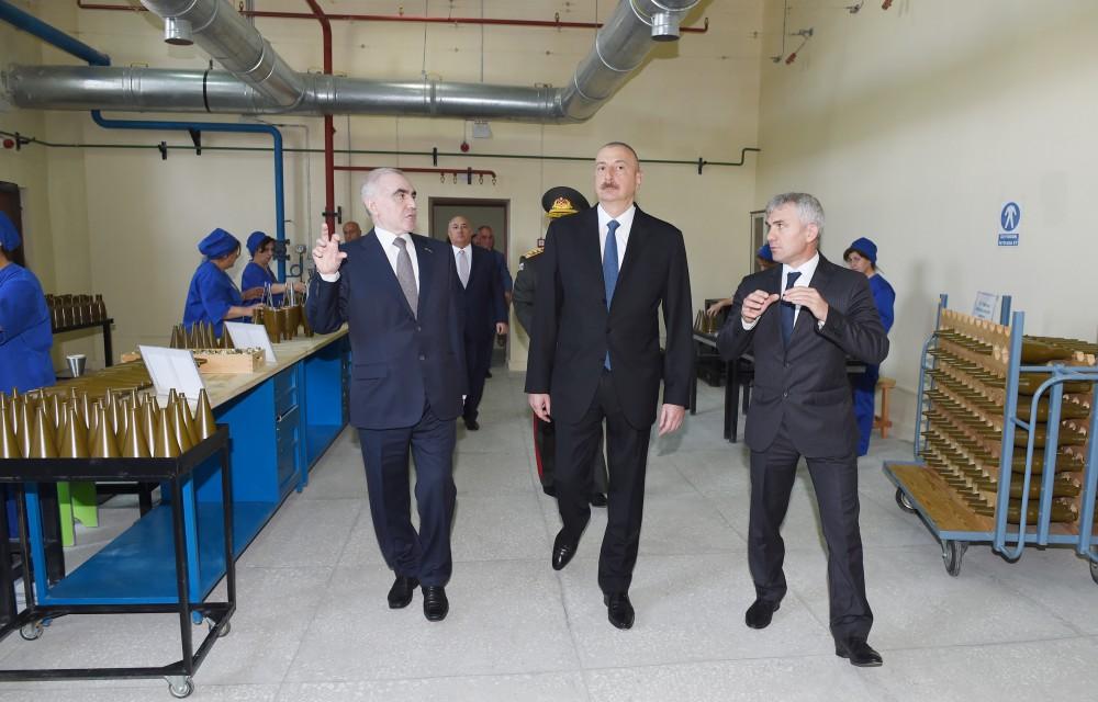 Ilham Aliyev inaugurates RPG ammunition plant in Shirvan (PHOTO)
