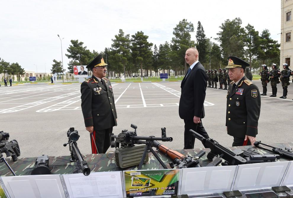 Президент Ильхам Алиев принял участие в открытии воинской части Внутренних войск в городе Ширван (ФОТО)