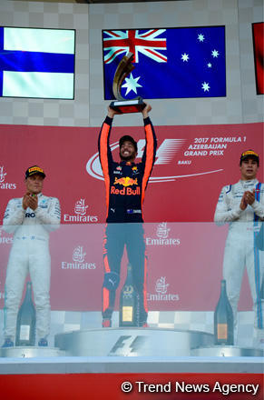Ricciardo wins F1 Azerbaijan Grand Prix (PHOTO)