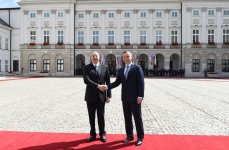 В Варшаве состоялась церемония официальной встречи Президента Азербайджана Ильхама Алиева (ФОТО)