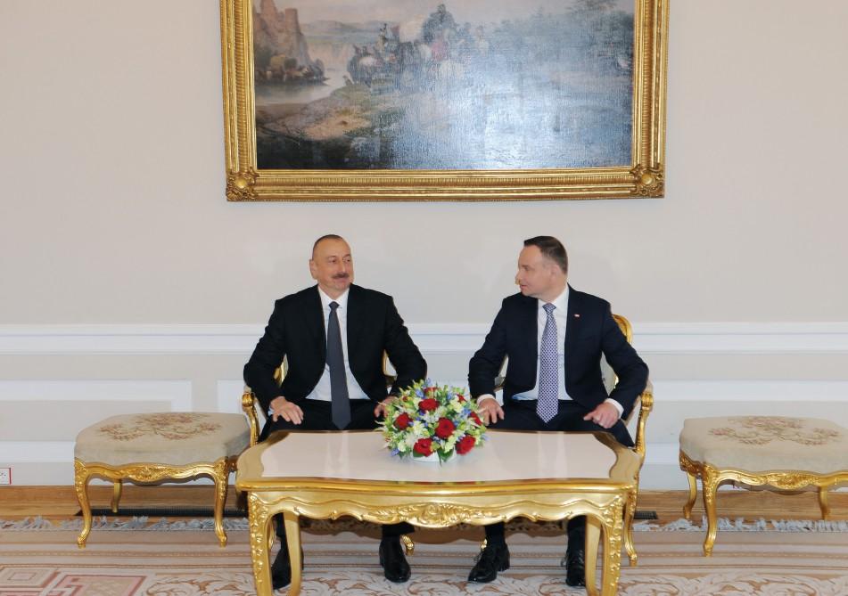 Состоялась встреча президентов Азербайджана и Польши один на один (ФОТО) (версия 2)