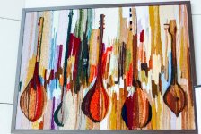 В Баку прошла выставка гобеленов "Национальные музыкальные инструменты" (ФОТО)